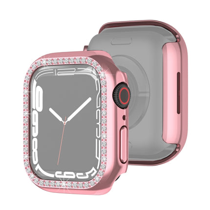 Electroplating PC Single Row Diamond Protective Case For Apple Watch Series, For Apple Watch Series 9 / 8 / 7 41mm, For Apple Watch Series 9 / 8 / 7 45mm - DealBuddy