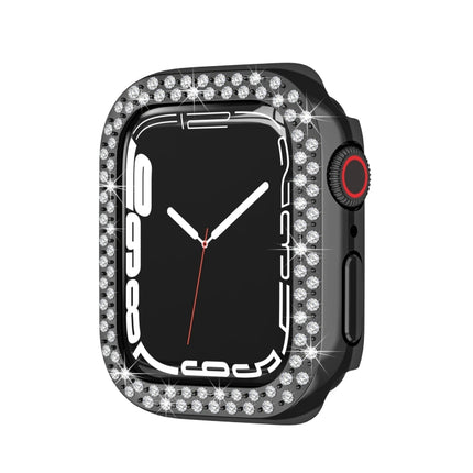 Electroplating PC Double Rows Diamond Protective Case For Apple Watch Series