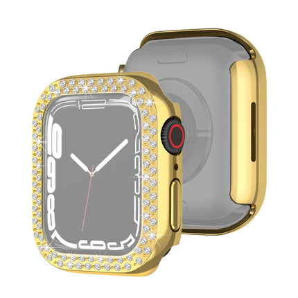 Electroplating PC Double Rows Diamond Protective Case For Apple Watch Series, For Apple Watch Series 9 / 8 / 7 41mm, For Apple Watch Series 9 / 8 / 7 45mm - DealBuddy