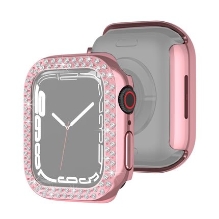 Electroplating PC Double Rows Diamond Protective Case For Apple Watch Series, For Apple Watch Series 9 / 8 / 7 41mm, For Apple Watch Series 9 / 8 / 7 45mm - DealBuddy