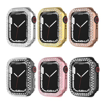 Electroplating PC Double Rows Diamond Protective Case For Apple Watch Series, For Apple Watch Series 9 / 8 / 7 41mm, For Apple Watch Series 9 / 8 / 7 45mm - DealBuddy