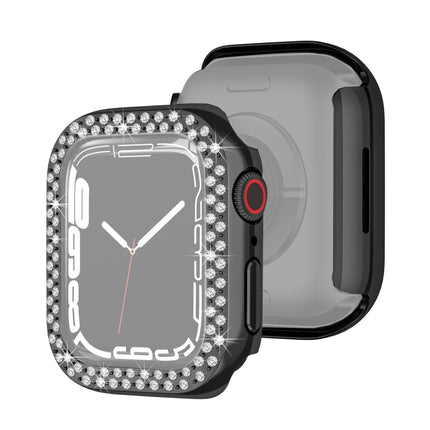 Electroplating PC Double Rows Diamond Protective Case For Apple Watch Series, For Apple Watch Series 9 / 8 / 7 41mm, For Apple Watch Series 9 / 8 / 7 45mm - DealBuddy