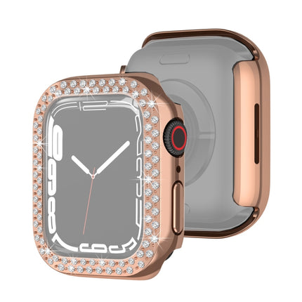Electroplating PC Double Rows Diamond Protective Case For Apple Watch Series, For Apple Watch Series 9 / 8 / 7 41mm, For Apple Watch Series 9 / 8 / 7 45mm - DealBuddy