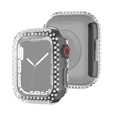 Electroplating PC Double Rows Diamond Protective Case For Apple Watch Series, For Apple Watch Series 9 / 8 / 7 41mm, For Apple Watch Series 9 / 8 / 7 45mm - DealBuddy