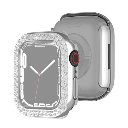 Electroplating PC Double Rows Diamond Protective Case For Apple Watch Series, For Apple Watch Series 9 / 8 / 7 41mm, For Apple Watch Series 9 / 8 / 7 45mm - DealBuddy