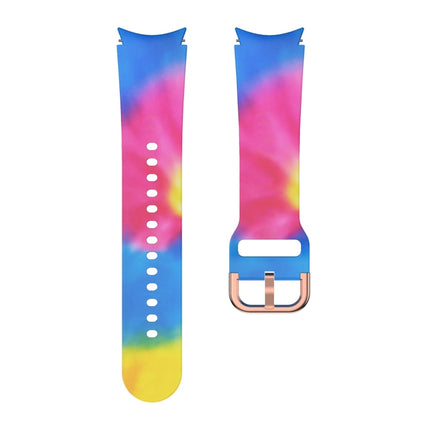 For Samsung Galaxy Watch4 / Watch4 Classic Silicone Printing Replacement Strap Watchband, Tie Dye, Rainbow, Color Skull, Grey Flowers, Sunflower, Cat Paw, Candy - DealBuddy