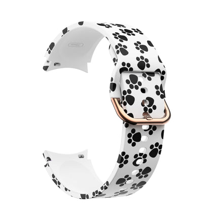 For Samsung Galaxy Watch4 / Watch4 Classic Silicone Printing Replacement Strap Watchband, Tie Dye, Rainbow, Color Skull, Grey Flowers, Sunflower, Cat Paw, Candy - DealBuddy