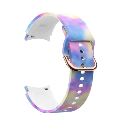 For Samsung Galaxy Watch4 / Watch4 Classic Silicone Printing Replacement Strap Watchband, Tie Dye, Rainbow, Color Skull, Grey Flowers, Sunflower, Cat Paw, Candy - DealBuddy
