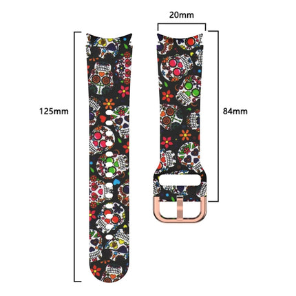 For Samsung Galaxy Watch4 / Watch4 Classic Silicone Printing Replacement Strap Watchband, Tie Dye, Rainbow, Color Skull, Grey Flowers, Sunflower, Cat Paw, Candy - DealBuddy