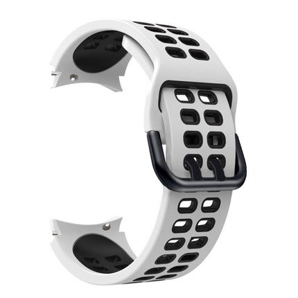 Double-row Hole Two-color Silicone Replacement Strap Watchband, For Samsung Galaxy Watch4 40mm / 44mm - DealBuddy