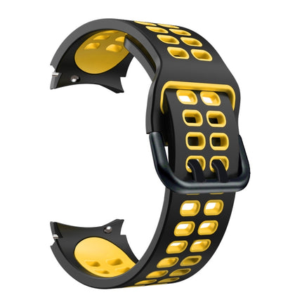 Double-row Hole Two-color Silicone Replacement Strap Watchband, For Samsung Galaxy Watch4 40mm / 44mm - DealBuddy