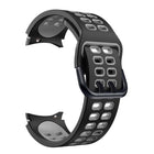 Double-row Hole Two-color Silicone Replacement Strap Watchband