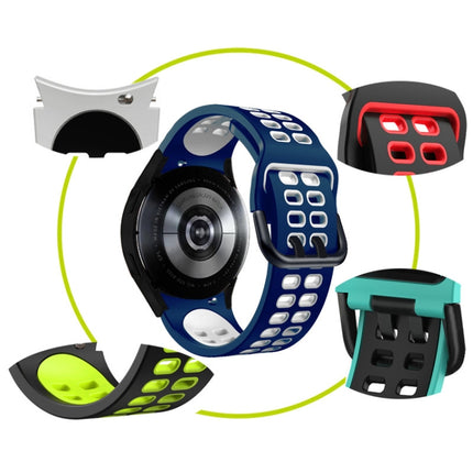 Double-row Hole Two-color Silicone Replacement Strap Watchband, For Samsung Galaxy Watch4 40mm / 44mm - DealBuddy