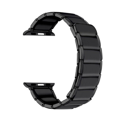 Bamboo Joint Magnetic Steel Replacement Strap Watchband For Apple Watch Series, 7 41mm / 6&SE&5&4 40mm / 3&2&1 38mm, 7 45mm / 6&SE&5&4 44mm / 3&2&1 42mm - DealBuddy
