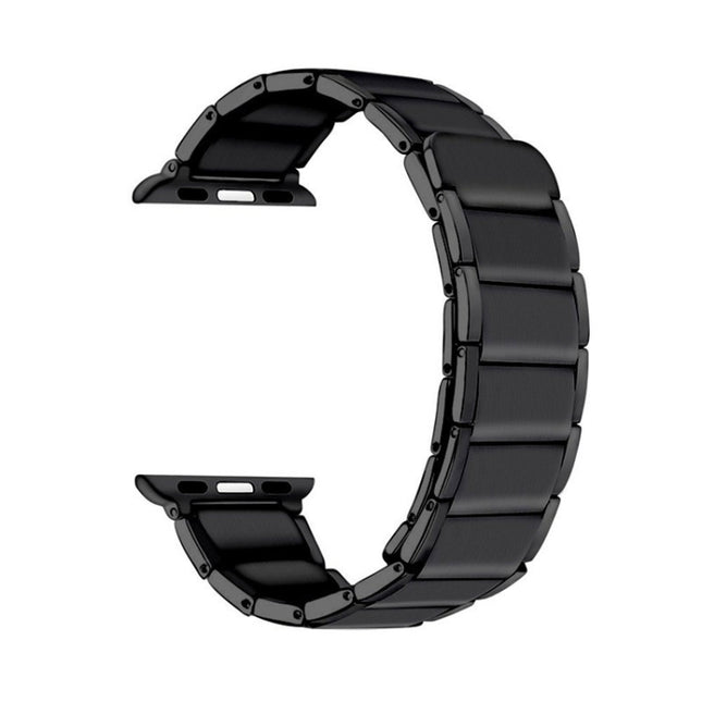 Bamboo Joint Magnetic Steel Replacement Strap Watchband For Apple Watch Series, 7 41mm / 6&SE&5&4 40mm / 3&2&1 38mm, 7 45mm / 6&SE&5&4 44mm / 3&2&1 42mm - DealBuddy