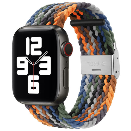 Nylon Braid One Buckle Replacement Watchband For Apple Watch Series, 7 41mm / 6&SE&5&4 40mm / 3&2&1 38mm - DealBuddy