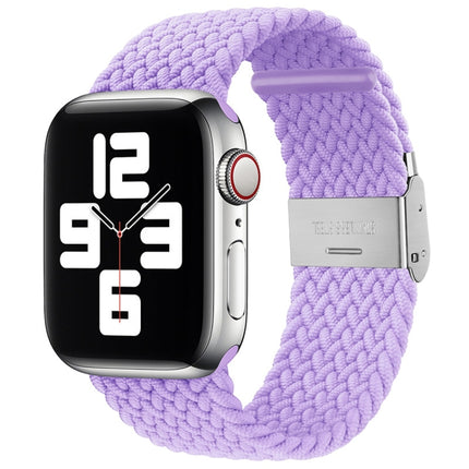 Nylon Braid One Buckle Replacement Watchband For Apple Watch Series, 7 41mm / 6&SE&5&4 40mm / 3&2&1 38mm - DealBuddy