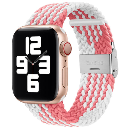Nylon Braid One Buckle Replacement Watchband For Apple Watch Series, 7 41mm / 6&SE&5&4 40mm / 3&2&1 38mm - DealBuddy