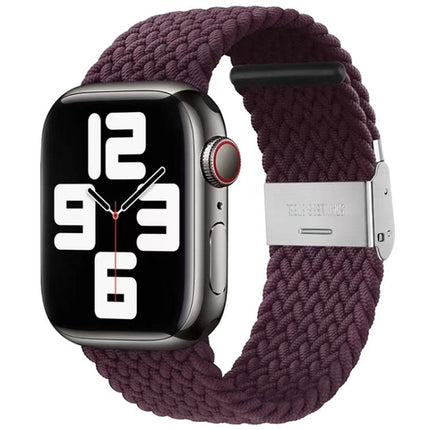 Nylon Braid One Buckle Replacement Watchband For Apple Watch Series, 7 41mm / 6&SE&5&4 40mm / 3&2&1 38mm - DealBuddy
