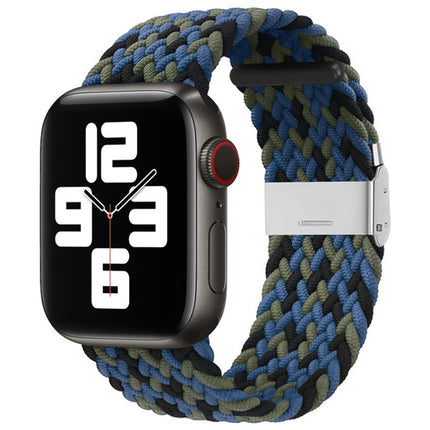 Nylon Braid One Buckle Replacement Watchband For Apple Watch Series, 7 41mm / 6&SE&5&4 40mm / 3&2&1 38mm - DealBuddy