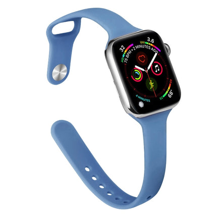 Slimming Silicone Replacement Watchband For Apple Watch Series, 7 45mm / 6&SE&5&4 44mm / 3&2&1 42mm - DealBuddy