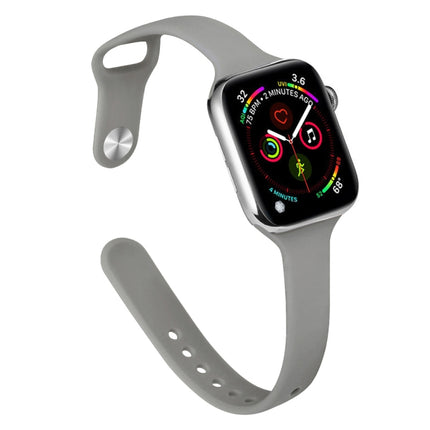 Slimming Silicone Replacement Watchband For Apple Watch Series, 7 41mm / 6&SE&5&4 40mm / 3&2&1 38mm - DealBuddy
