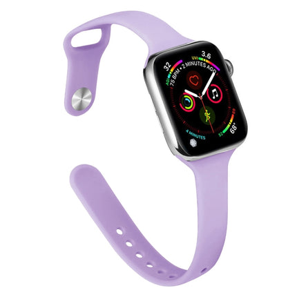 Slimming Silicone Replacement Watchband For Apple Watch Series, 7 41mm / 6&SE&5&4 40mm / 3&2&1 38mm - DealBuddy