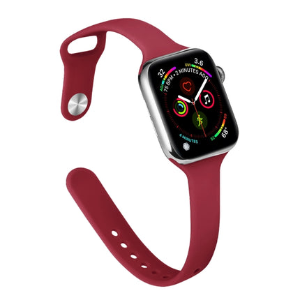Slimming Silicone Replacement Watchband For Apple Watch Series, 7 41mm / 6&SE&5&4 40mm / 3&2&1 38mm - DealBuddy