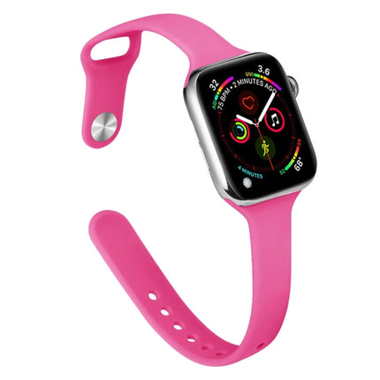 Slimming Silicone Replacement Watchband For Apple Watch Series, 7 41mm / 6&SE&5&4 40mm / 3&2&1 38mm - DealBuddy