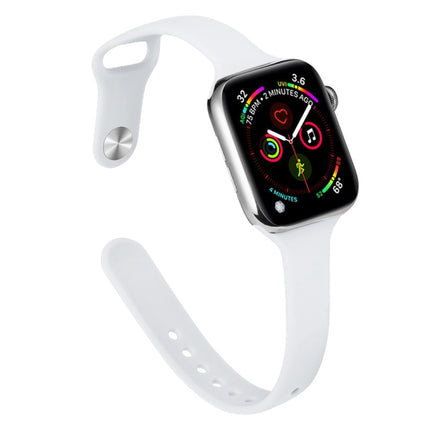 Slimming Silicone Replacement Watchband For Apple Watch Series, 7 41mm / 6&SE&5&4 40mm / 3&2&1 38mm - DealBuddy