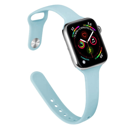 Slimming Silicone Replacement Watchband For Apple Watch Series, 7 41mm / 6&SE&5&4 40mm / 3&2&1 38mm - DealBuddy