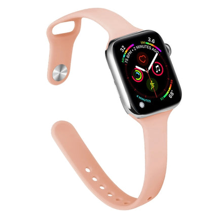 Slimming Silicone Replacement Watchband For Apple Watch Series, 7 41mm / 6&SE&5&4 40mm / 3&2&1 38mm - DealBuddy