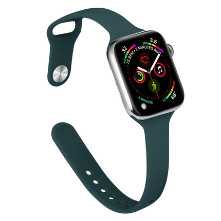 Slimming Silicone Replacement Watchband For Apple Watch Series, 7 41mm / 6&SE&5&4 40mm / 3&2&1 38mm - DealBuddy