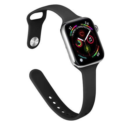Slimming Silicone Replacement Watchband For Apple Watch Series, 7 41mm / 6&SE&5&4 40mm / 3&2&1 38mm - DealBuddy