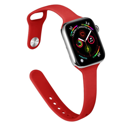 Slimming Silicone Replacement Watchband For Apple Watch Series, 7 41mm / 6&SE&5&4 40mm / 3&2&1 38mm - DealBuddy