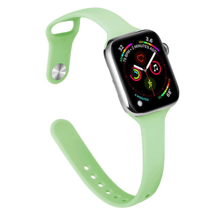 Slimming Silicone Replacement Watchband For Apple Watch Series, 7 41mm / 6&SE&5&4 40mm / 3&2&1 38mm - DealBuddy