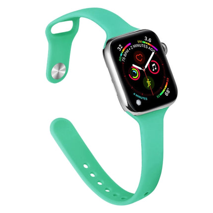 Slimming Silicone Replacement Watchband For Apple Watch Series, 7 41mm / 6&SE&5&4 40mm / 3&2&1 38mm - DealBuddy