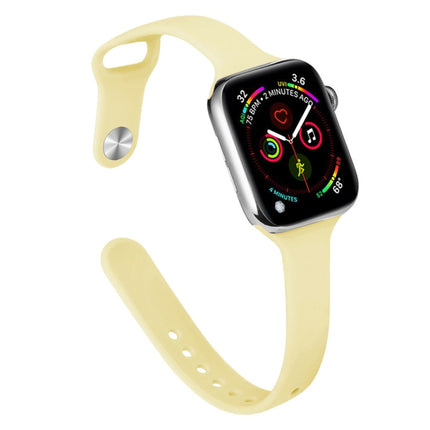 Slimming Silicone Replacement Watchband For Apple Watch Series, 7 41mm / 6&SE&5&4 40mm / 3&2&1 38mm - DealBuddy