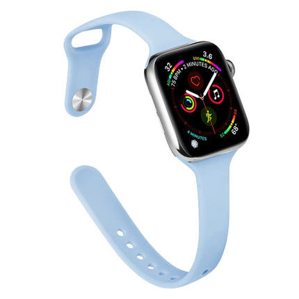 Slimming Silicone Replacement Watchband For Apple Watch Series, 7 41mm / 6&SE&5&4 40mm / 3&2&1 38mm - DealBuddy