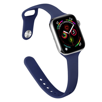 Slimming Silicone Replacement Watchband For Apple Watch Series, 7 41mm / 6&SE&5&4 40mm / 3&2&1 38mm - DealBuddy