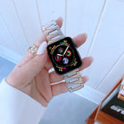 Lightning Shape Stainless Steel Replacement Watchband For Apple Watch Series, 7 41mm / 6&SE&5&4 40mm / 3&2&1 38mm, 7 45mm / 6&SE&5&4 44mm / 3&2&1 42mm - DealBuddy