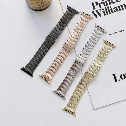 Lightning Shape Stainless Steel Replacement Watchband For Apple Watch Series, 7 41mm / 6&SE&5&4 40mm / 3&2&1 38mm, 7 45mm / 6&SE&5&4 44mm / 3&2&1 42mm - DealBuddy