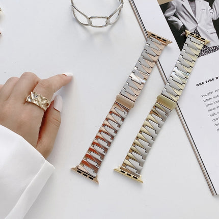 Lightning Shape Stainless Steel Replacement Watchband For Apple Watch Series, 7 41mm / 6&SE&5&4 40mm / 3&2&1 38mm, 7 45mm / 6&SE&5&4 44mm / 3&2&1 42mm - DealBuddy