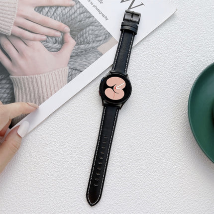 Sewing Leather Strap Watchband, For Samsung Galaxy Watch4 40mm / 44mm - DealBuddy