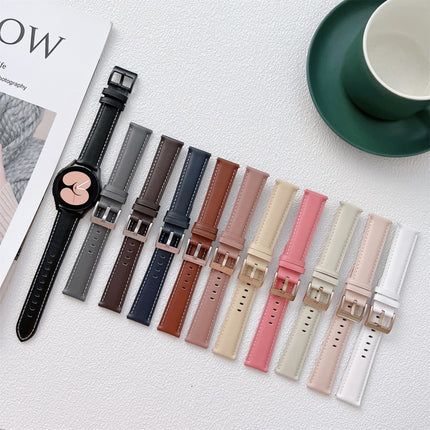 Sewing Leather Strap Watchband, For Samsung Galaxy Watch4 40mm / 44mm - DealBuddy