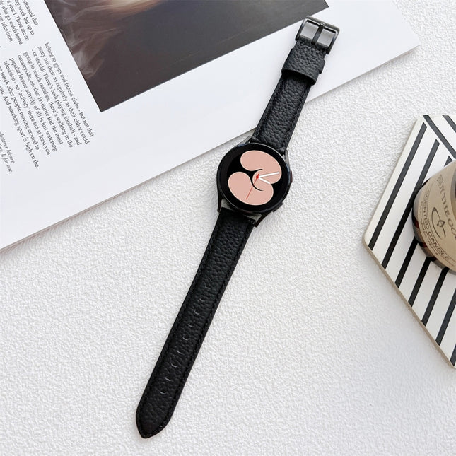 Lychee Texture Leather Strap Watchband