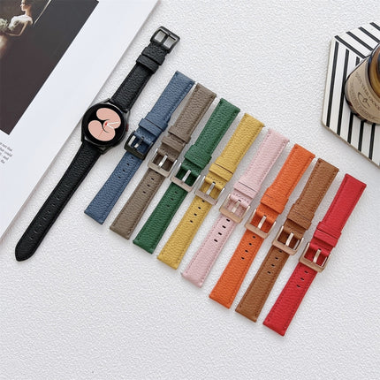 Lychee Texture Leather Strap Watchband, For Samsung Galaxy Watch4 40mm / 44mm - DealBuddy
