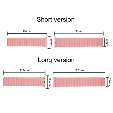 Silicone Magnetic Integrated Short Strap Watchband For Apple Watch Series, 7 41mm / 6&SE&5&4 40mm / 3&2&1 38mm, 7 45mm / 6&SE&5&4 44mm / 3&2&1 42mm - DealBuddy