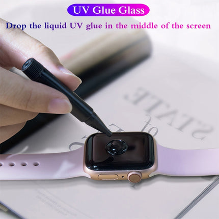 UV Liquid Curved Full Glue Full Screen Tempered Glass Film For Apple Watch Series 9 / 8 / 7 41mm - DealBuddy