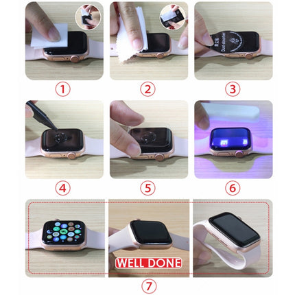 UV Liquid Curved Full Glue Full Screen Tempered Glass Film For Apple Watch Series 9 / 8 / 7 41mm - DealBuddy
